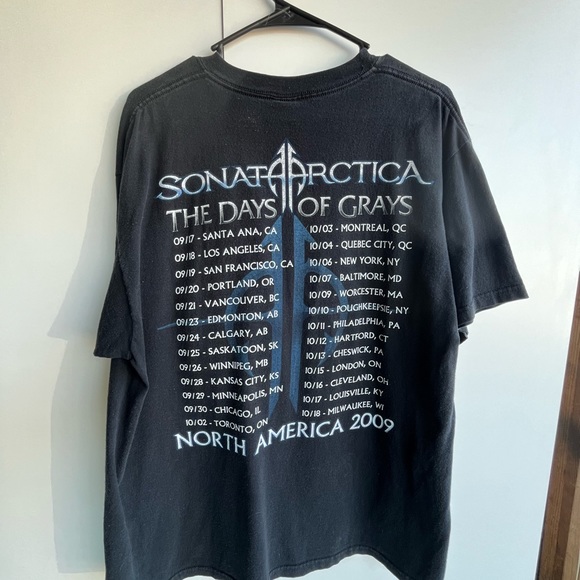 SONATA ARCTICA. Band t-shirt. Black size extra large black, vintage 2009 tour. - Picture 4 of 7